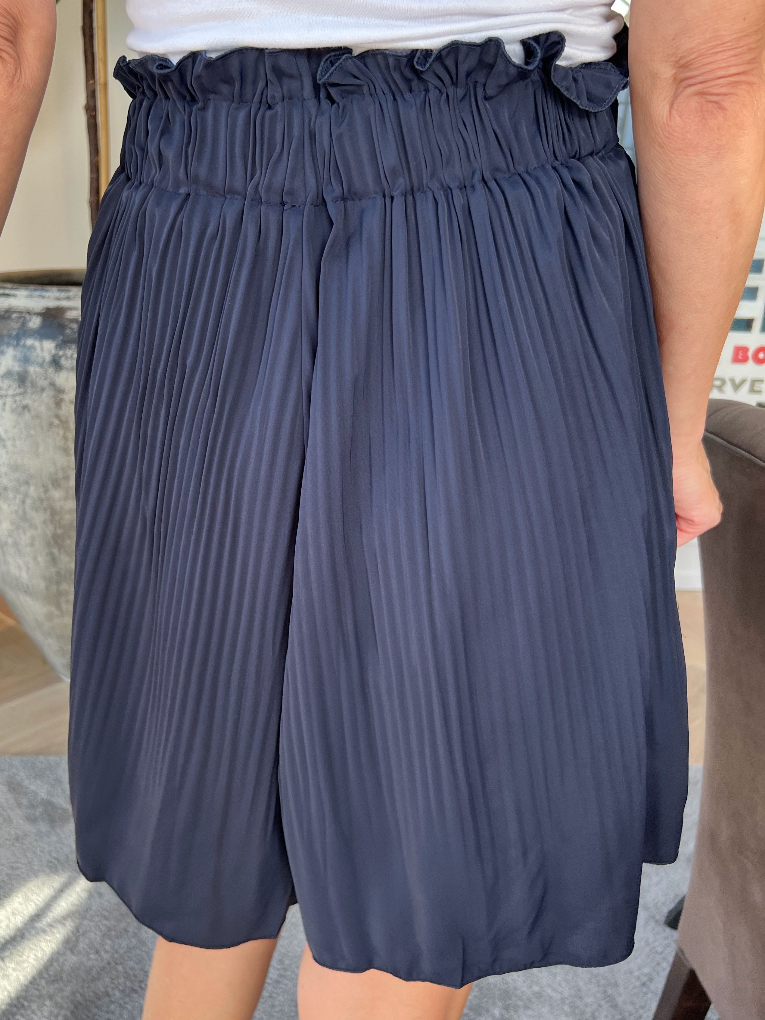 Diddi - Plisseret shorts med elastikkant i livet